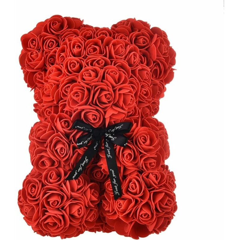 Mini Square Dream Special Package San Valentino Con Orso Ted e pin a forma  di cuore (rose stabilizzate)