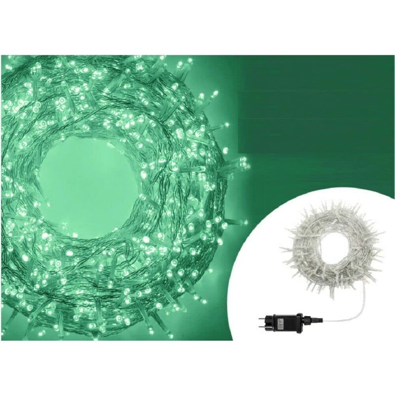 Hellum luci fiabesche da esterno 400 LED ambra, luci fiabesche a LED con timer, da interno, per albero di Natale 39,9m <59 lumen, colore cavo verde