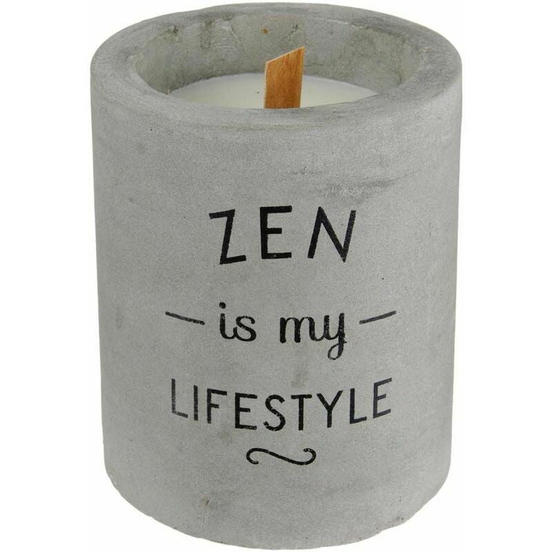 Candela profumata di lino fresco vaso di cemento Lo zen è il mio stile di  vita