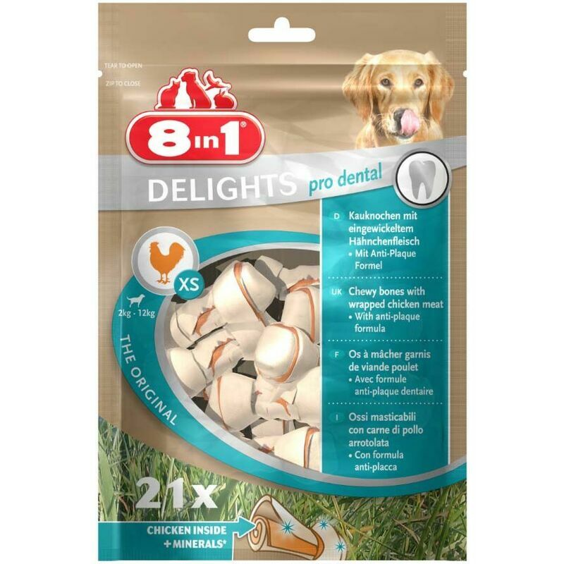 SET 2 OSSI PRESSATI DA MASTICARE 20CM IN PELLE BOVINA GREZZA PER DENTATURA  CANE