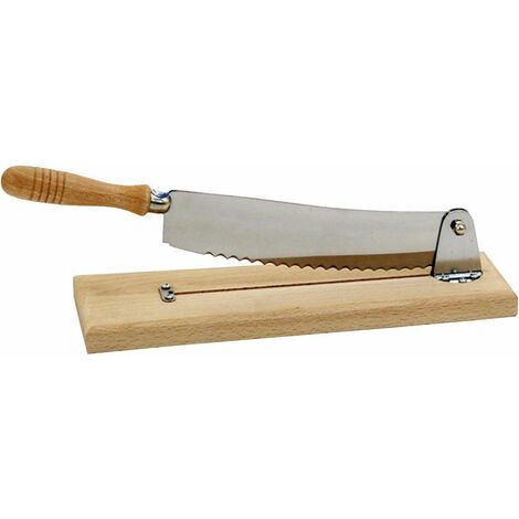 Zassenhaus M050950 Affettatrice Gourmet Charcuterie In Legno, Lama Acciaio Inox, Regolazione Spessore Fette Fino A 10 Cm, 25x12 Cm, Beige