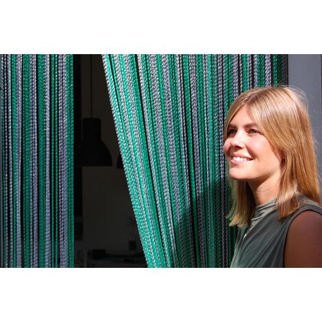 Tenda per porta in PVC verde Rimini 90x210 cm