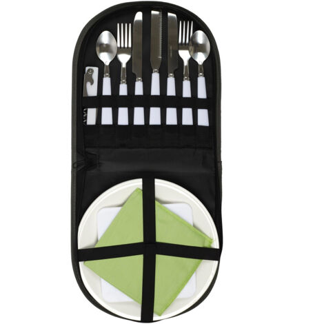 Set Stoviglie Da Picnic Com-four® - 18 Pezzi Colorati Per 6 Persone - Foto 3