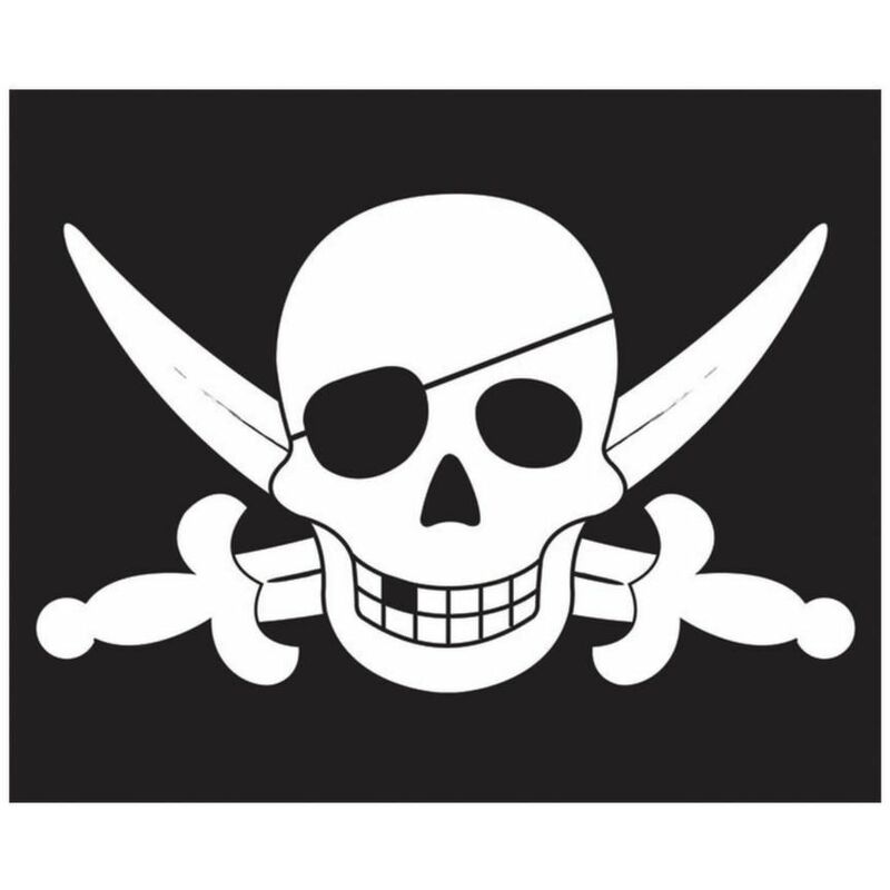 Bandera pirata con sistema de izado