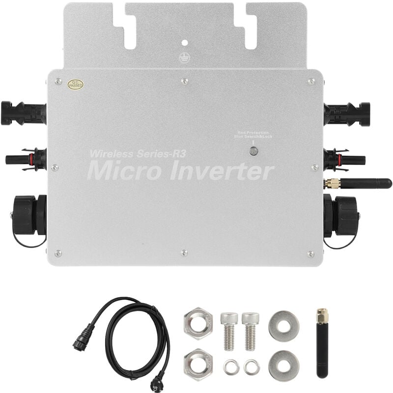 DEWIN Mikro-Wechselrichter, MPPT-Solar-Grid-Tie-Wechselrichter,  Grid-Tie-Konverter mit WiFi-Mobiltelefon-Überwachungssystem (700 W)
