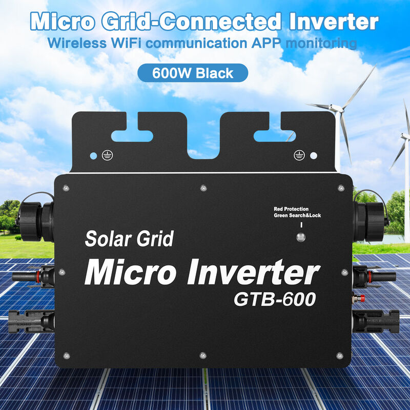 DEWIN Solar Grid Tie Inverter,Photovoltaik-Stromversorgungssystem- Wechselrichter,reiner Sinuswellen-Mikro-Wechselrichter mit WiFi-APP -Überwachung