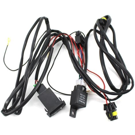 Outbit Nebelscheinwerfer Kabelbaum Set - 12V Relais Kit Mit Wippschalter & 3,26m Kabel