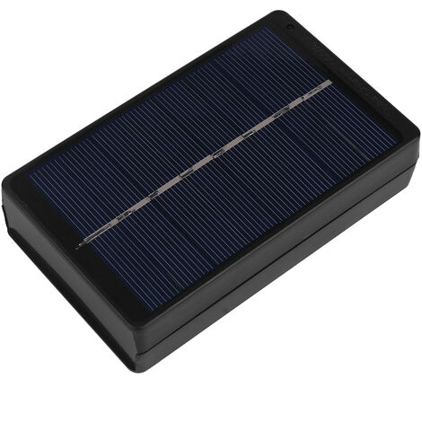 Caricabatterie Solare Portatile Per Batterie AA E AAA | 1W 4V | Pannello Solare Da Esterno | Scatola Ricarica Nera | Viaggi E Avventure All'aria Aperta