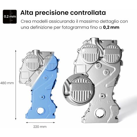 Scanner 3D Portatile Revopoint INSPIRE - Precisione 0,2mm Per Stampa 3D E Modellazione