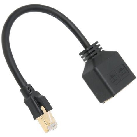 Adattatore RJ45 Y Splitter 1 Maschio A 2 Femmine - Per Rete LAN E Cavi Ethernet