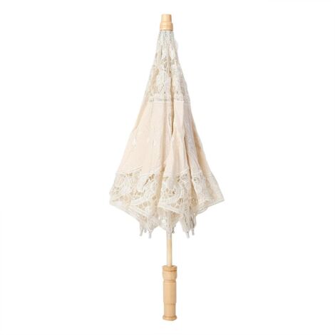 Kuuleyn Ombrello in Pizzo Ombrellone, Ombrello da Sposa Vintage, Ombrello da Sposa in Pizzo Ombrello da Ricamo Decorazione per Feste Nuziali Puntelli fotografici Accessorio Ombrellone(5123 Rosso
