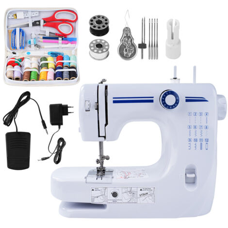 DEWIN Mini macchina da cucire a 12 punti Macchina da cucire domestica