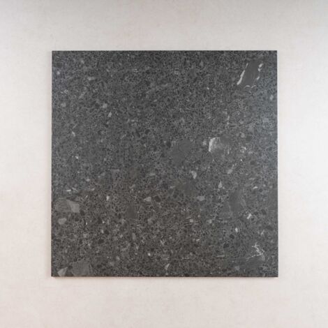 Carrelage Effet Terrazzo STRACCIATELLA 60x60 Miscela Grafito  (1,44m²)- Les Carreaux de Jean
