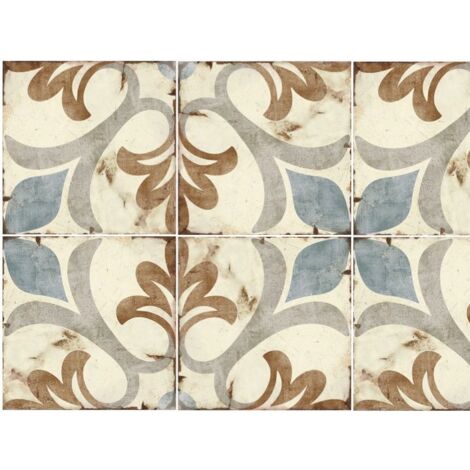 Carrelage Imitation Carreaux de Ciment LOFT FLOOR 20x20 (0,52m²) Aurora - Les Carreaux de Jean