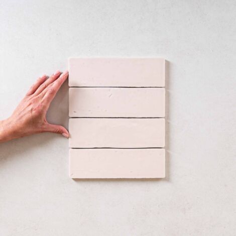 Carrelage mural Effet Zellige LAUREL CLAY 6x20 (0,5m2) Soft Pink - Les Carreaux de Jean