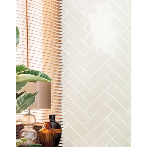 Carrelage mural Effet Zellige LAUREL CLAY 6x20 (0,5m2) Aspen Bone - Les Carreaux de Jean