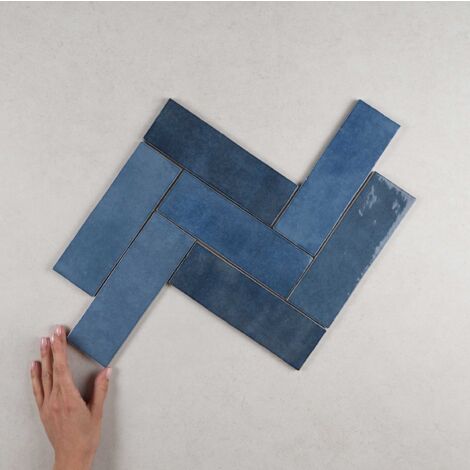 Carrelage mural uni faïence artisan 6,5x20 cm – Effet zellige semi-brillant – Résistant à l'humidité et aux taches – Pour cuisines et salles de bains (1/5)