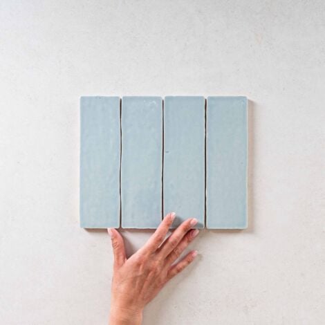 Carrelage mural Effet Zellige LAUREL CLAY 6x20 (0,5m2) Marley Blue - Les Carreaux de Jean