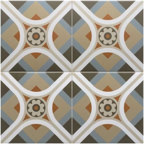 Carrelage Imitation Carreaux De Ciment 20x20 RIVOLI Cinque (1m²) - Les Carreaux de Jean