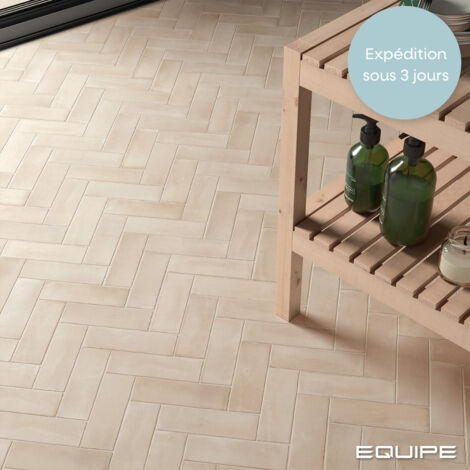 Carrelage Effet Zellige Beige COLO Matt 5x15 canvas (0,49m²) - Les Carreaux de Jean