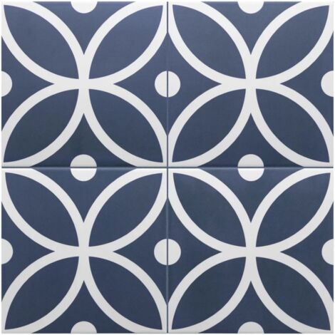 Carrelage Imitation Carreaux De Ciment 20x20 RIVOLI Bergen Azul (1m²) - Les Carreaux de Jean