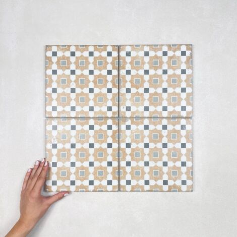 Carrelage Imitation Carreaux De Ciment 20x20 ALHAMBRA TESSINA (0,52m²) - Les Carreaux de Jean