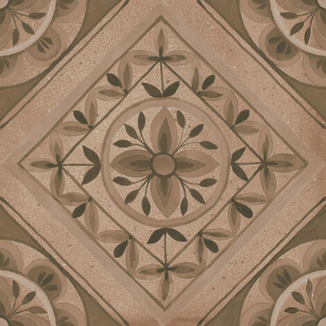 Carrelage effet carreaux de ciment 20x20 cm en grès cérame – 0,96m² – Pour cuisine, salon et salle de bain – Pose au sol et mur