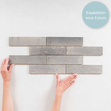 Carrelage Effet Zellige TANGER 6x24 Greige (0,52m²) - Les Carreaux de Jean (1/5)