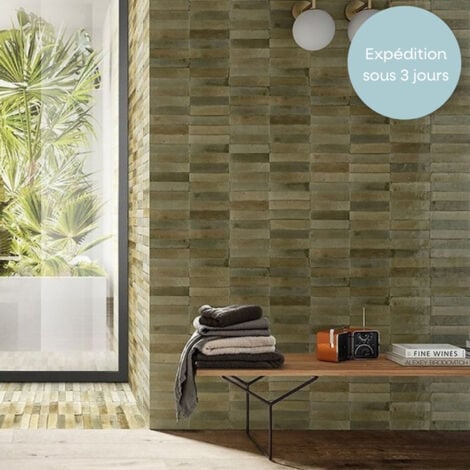 Carrelage Effet Zellige Vert Clair TANGER 6x24 Musk (0,52m²) - Les Carreaux de Jean