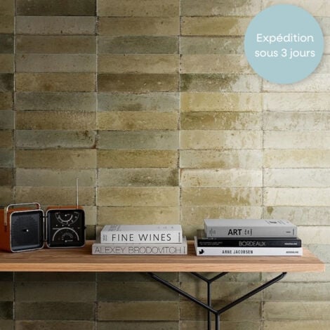 Carrelage Effet Zellige Vert Clair TANGER 6x24 Musk (0,52m²) - Les Carreaux de Jean