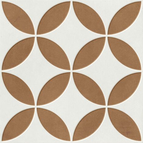 Carrelage imitation carreaux de ciment 22,3x22,3 cm – Grès cérame – Épaisseur 9 mm – Pose murale et au sol – Pour cuisine et salle de bain