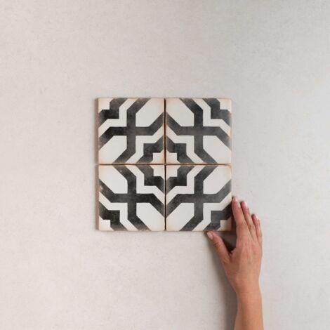 Carrelage Imitation Carreaux De Ciment 12,5x12,5 CASABLANCA Farissi (0,49m²) - Les Carreaux de Jean