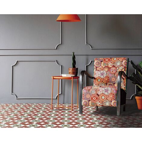 Carrelage Imitation Carreaux de Ciment KOMPAS 20x20cm (0,52m2) Vetro - Les Carreaux de Jean