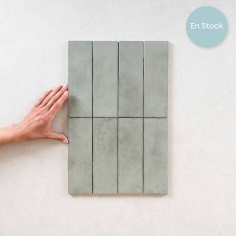 Carrelage Effet Zellige MITTE Verde 6,5x20cm (0,35m2 ) - Les Carreaux de Jean