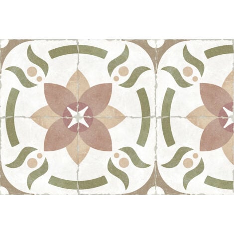 Carrelage Imitation Carreaux de Ciment GABANA 20x20cm (0,52m2) Macaal - Les Carreaux de Jean