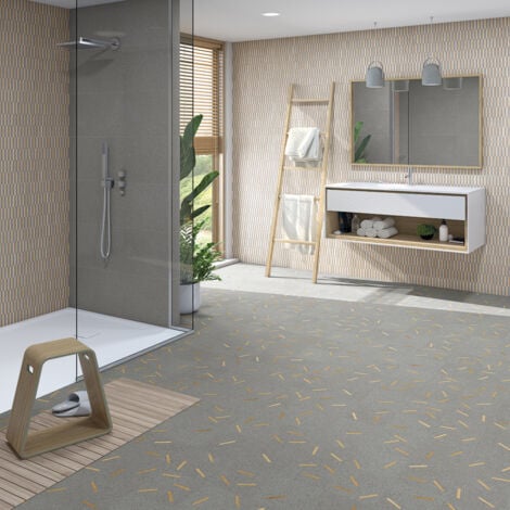 Carrelage intérieur TERRAZZO RIBE-ELBURG 80x80cm (1,28m2) rectifié Anthracite - Les Carreaux de Jean