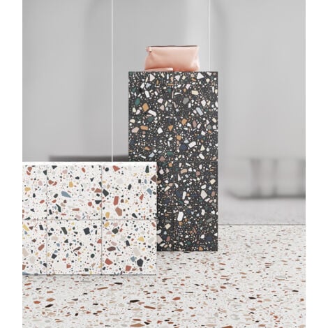 Carrelage Effet Terrazzo CONFETTI 18,6X18,6cm (0,45m2) Mix Multicolor - Les Carreaux de Jean