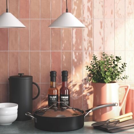 Carrelage Effet Zellige NOLITA Rosa 6,5x20cm (0,35m2 ) - Les Carreaux de Jean
