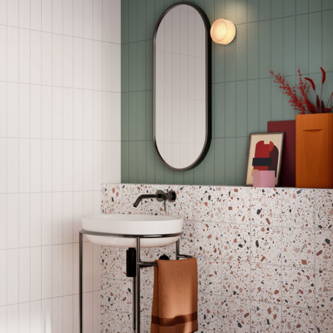 Carrelage Effet Terrazzo CONFETTI 18,6X18,6cm (0,45m2) Cotto - Les Carreaux de Jean