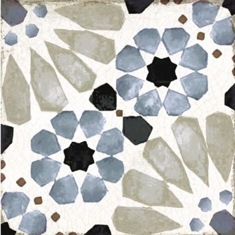 Carrelage Imitation Carreaux de Ciment GRAFTON 20x20cm (0,52m2) Mina - Les Carreaux de Jean