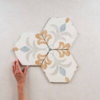 Carrelage imitation carreaux de ciment 21x25cm – Grès cérame effet mat – Pour cuisines et salles de bains – Série Bohemia
