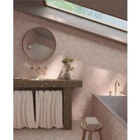 Carrelage Effet Terrazzo Hexagonal AROUSA 25,8x29cm (1m2) Rosa - Les Carreaux de Jean