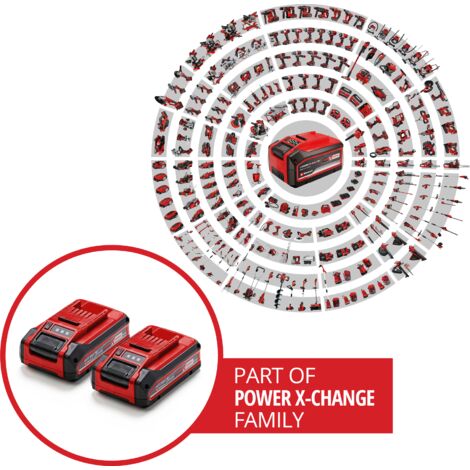 2Stücke 6,0 Ah Akkus Und Twincharger Power X-Change Für Alle Power X-Change Geräte, Power X-Change Ladegerät-Kit- Und Akku Ersatz Für Einhell Akku