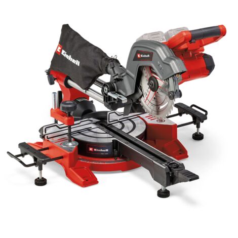Einhell Akku-Zug-Kapp-Gehrungssäge TE-SM 36/8 L Li-Solo Power X-Change (36 V, max. 65 mm x 305 mm Schnitttiefe/-breite, Ø 216 mm Sägeblatt, neigbarer Sägekopf, ohne Akku)