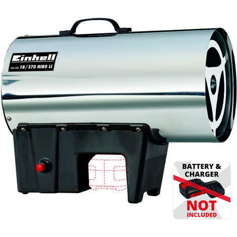 Einhell Akku-Heißluftgenerator GE-HG 18/370 Niro Li-Solo Power X-Change (Lithium-Ionen, 37 kW, rostfreies Edelstahlgehäuse , Piezozündung, ohne Akku und Ladegerät)