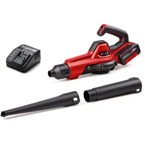 Einhell Akku-Universalbläser GE-UB 18/250 Li E (1x4,0Ah) Power X-Change (18 V, 250 km/h Luftgeschwindigkeit, 3-tlg. Rohr, Drehzahl mit LED-Anzeige, inkl. 1x 4,0 Ah Akku, Ladegerät)