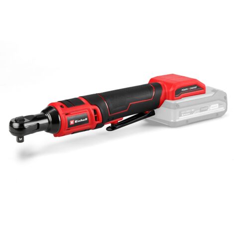 Einhell Akku-Ratschenschrauber TE-RW 18/60 Li-Solo Power X-Change (18 V, 60 Nm, 3/8"-Werkzeugaufnahme, Rechts-/Linkslauf, LED-Licht, inkl. 1/2"-Adapter, ohne Akku)