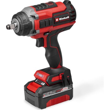 Einhell – Akku-Schlagschrauber 18V – 450 Nm Drehmoment – Brushless-Motor – inkl. 4 Ah Akku und Ladegerät – für Hartholz und Stahlbeton (1/5)