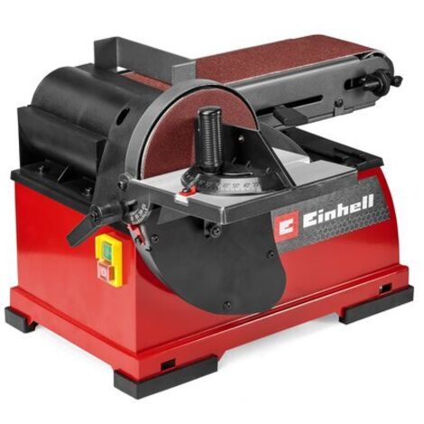 Einhell Stand-Band-Tellerschleifer TE-US 400 (400 W, Ø 150 mm Schleifteller, 100 x 914 mm Schleifband, 348 m/min max. Schleifbandgeschwindigkeit, inkl. Zubehör)