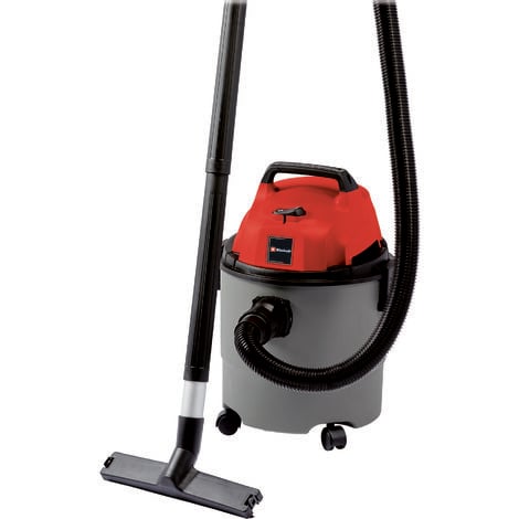 Einhell Nass-Trockensauger TC-VC 1815 (1.250 Watt, 180 mbar, robuster Kunststoffbehälter 15 l, Blasanschluss, 4 Rollen, Zubehörhalterung, inkl. Saugschlauch, Düsen + Filter)